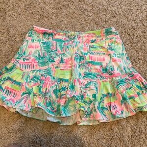 Lilly Pulitzer Tropical Print Skort - Pink, Green, Yellow